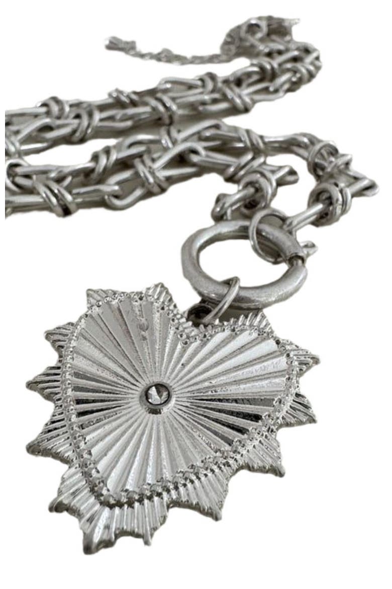 Love and Luck Necklace, Alternate, color, Silver