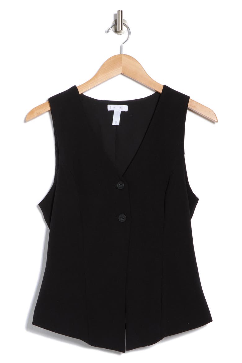V-Neck Vest, Alternate, color, BLACK