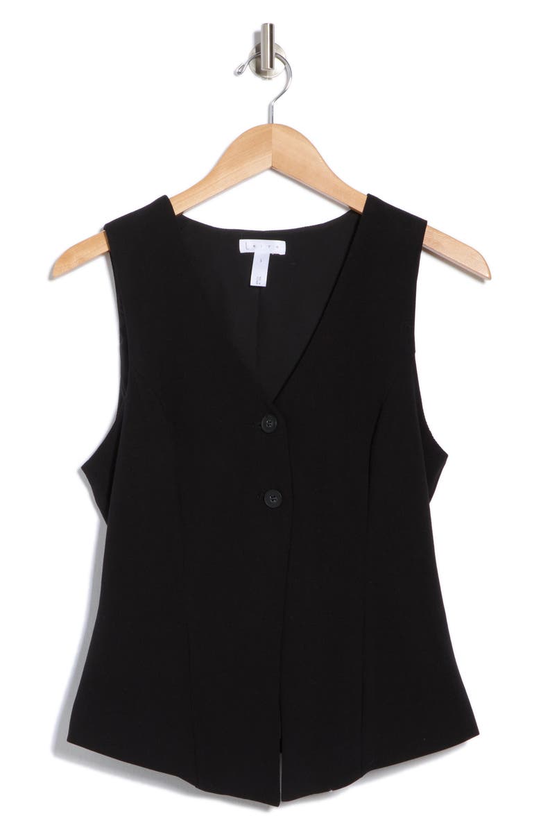 Leith V-Neck Vest, Alternate, color, Black