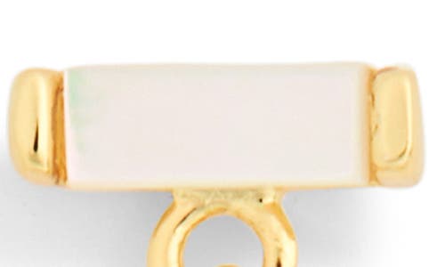 Argento Vivo Mother-of-pearl Bar Drop Earrings In Gold
