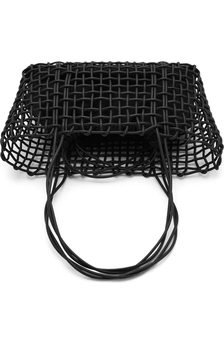 MANGO Braided Shoulder Bag, Alternate, color, Black
