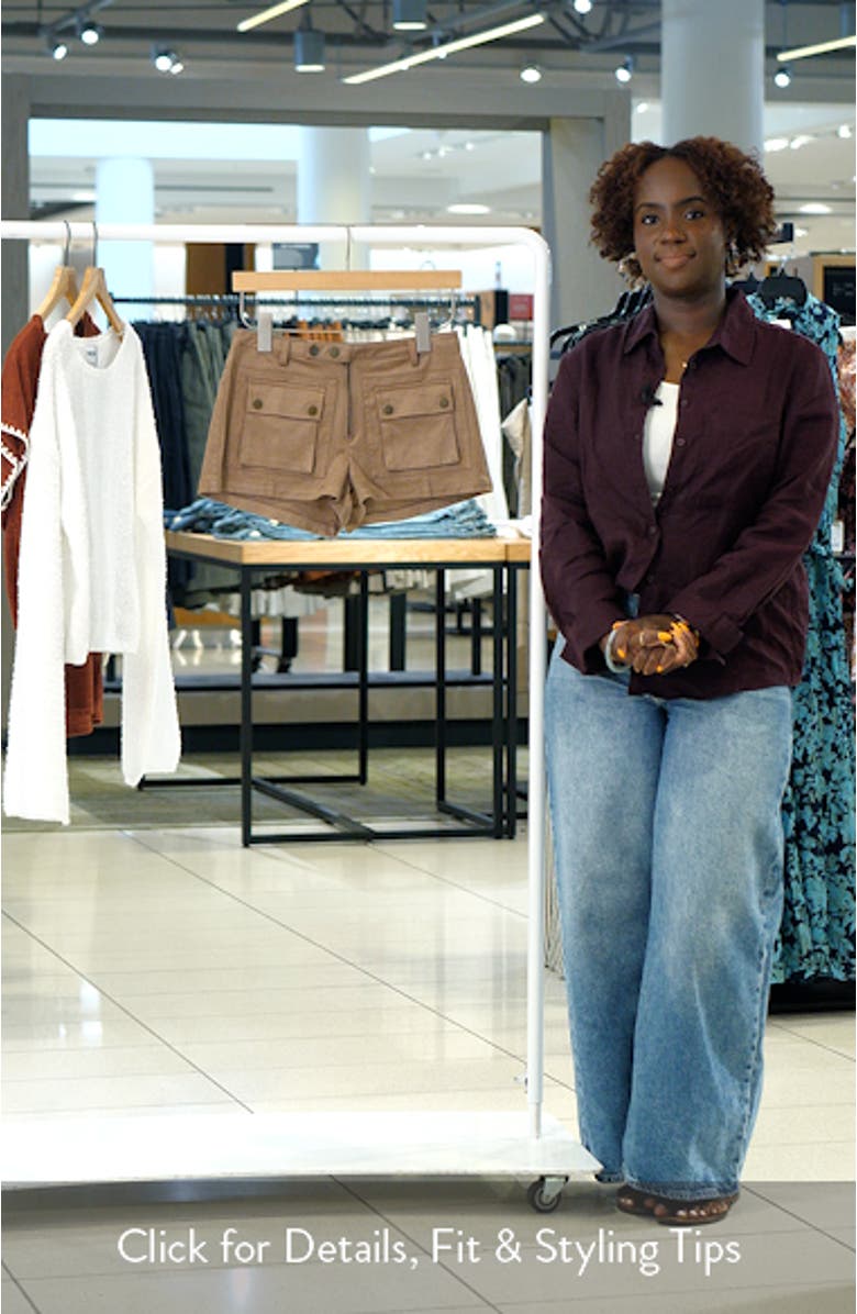 Hendrick Faux Suede Shorts, sales video thumbnail