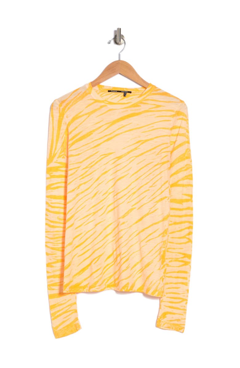 Proenza Schouler Printed Lightweight Long Sleeve Top, Alternate, color, 