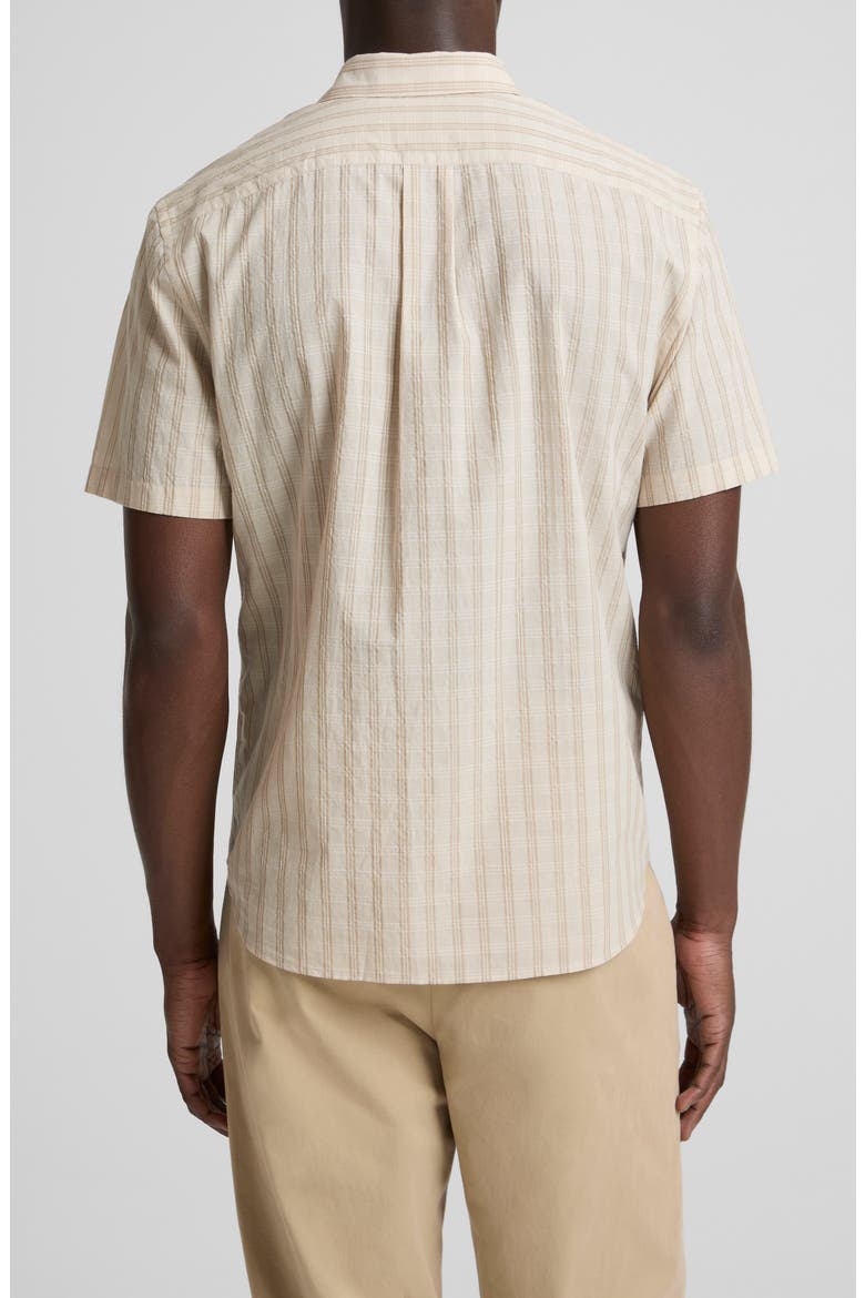 Corbin Stripe Short Sleeve Button-Down Shirt, Alternate, color, MINERAL/ TEAK