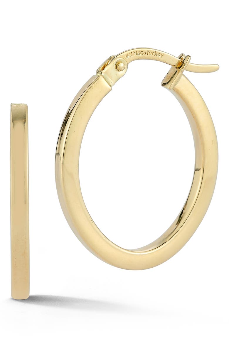 Ember Fine Jewelry 14k Gold Oval Hoop Earrings, Main, color, Gold