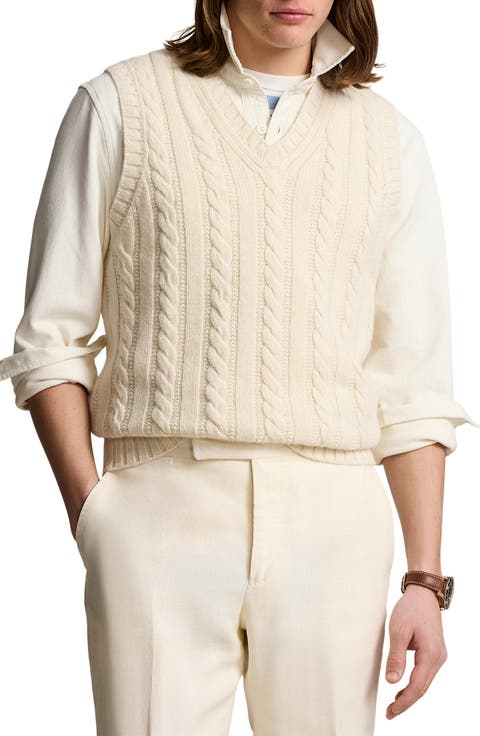 V-Neck Cotton & Cashmere Sweater Vest