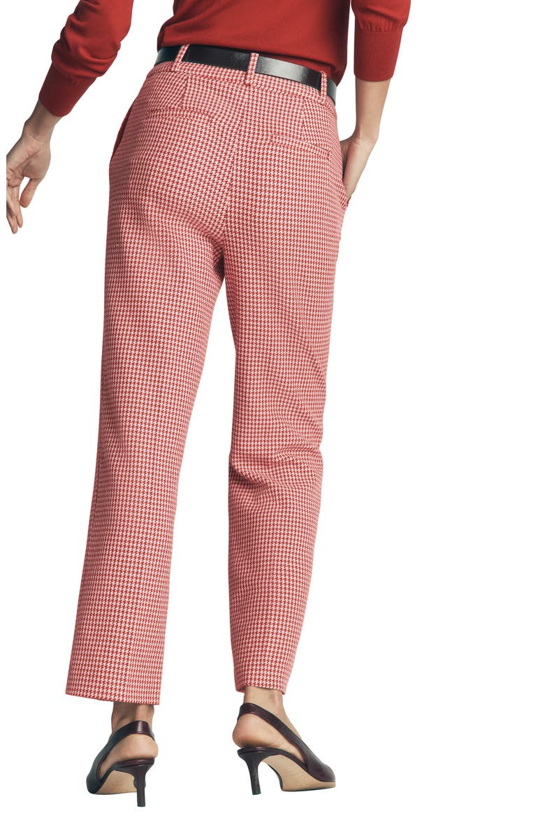 Canonbury Ankle Trousers, Alternate, color, PINK, BROWN PUPPYTOOTH
