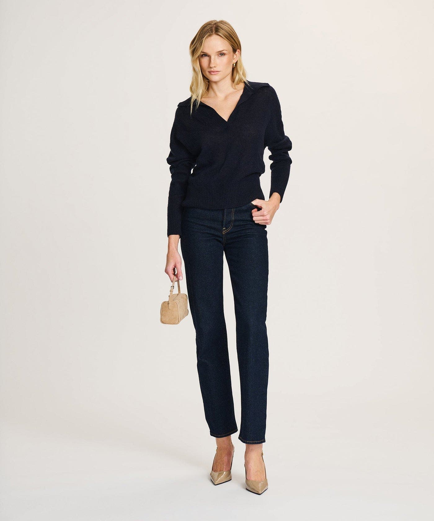 Featherweight Cashmere Polo Sweater - image 2