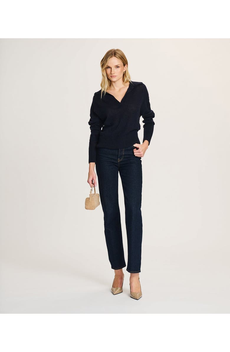 NAADAM Featherweight Cashmere Polo Sweater, Alternate, color, Navy