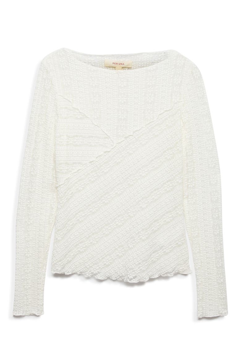 Lace Long Sleeve Top, Alternate, color, CREAM