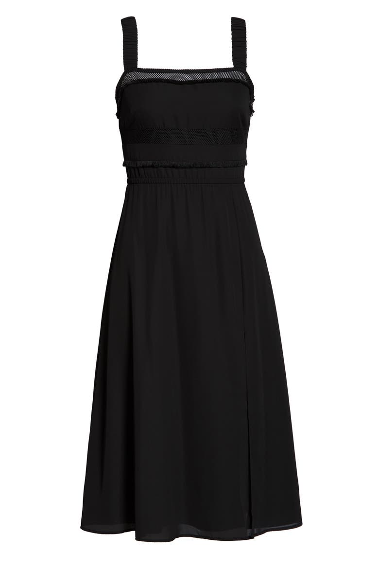 Mimosa Please Midi Dress, Alternate, color, BLACK