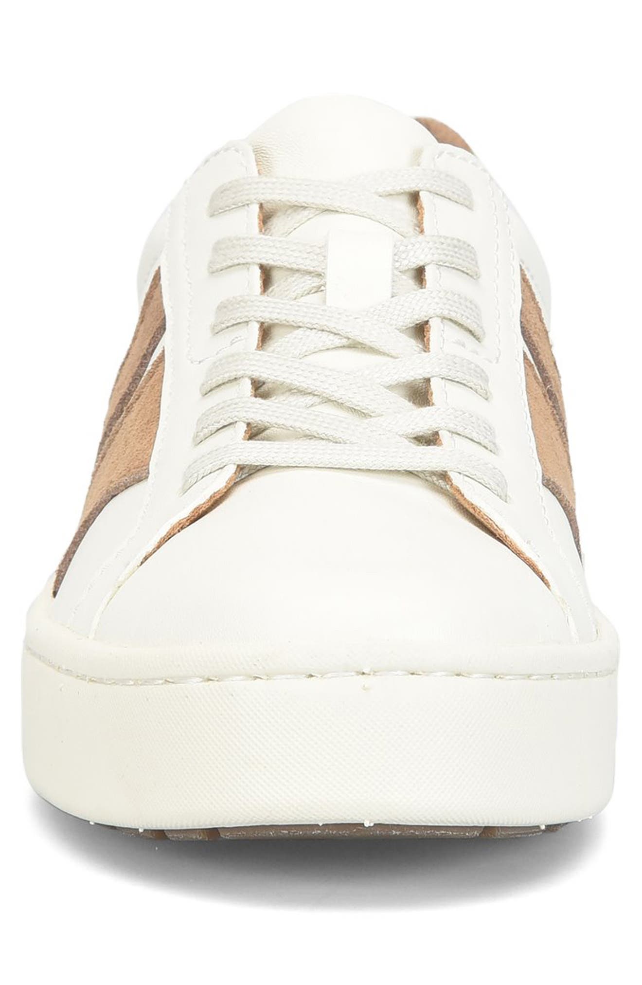Børn Beck Tie Low Top Sneaker, Alternate, color, White F/ G - Taupe Stripe