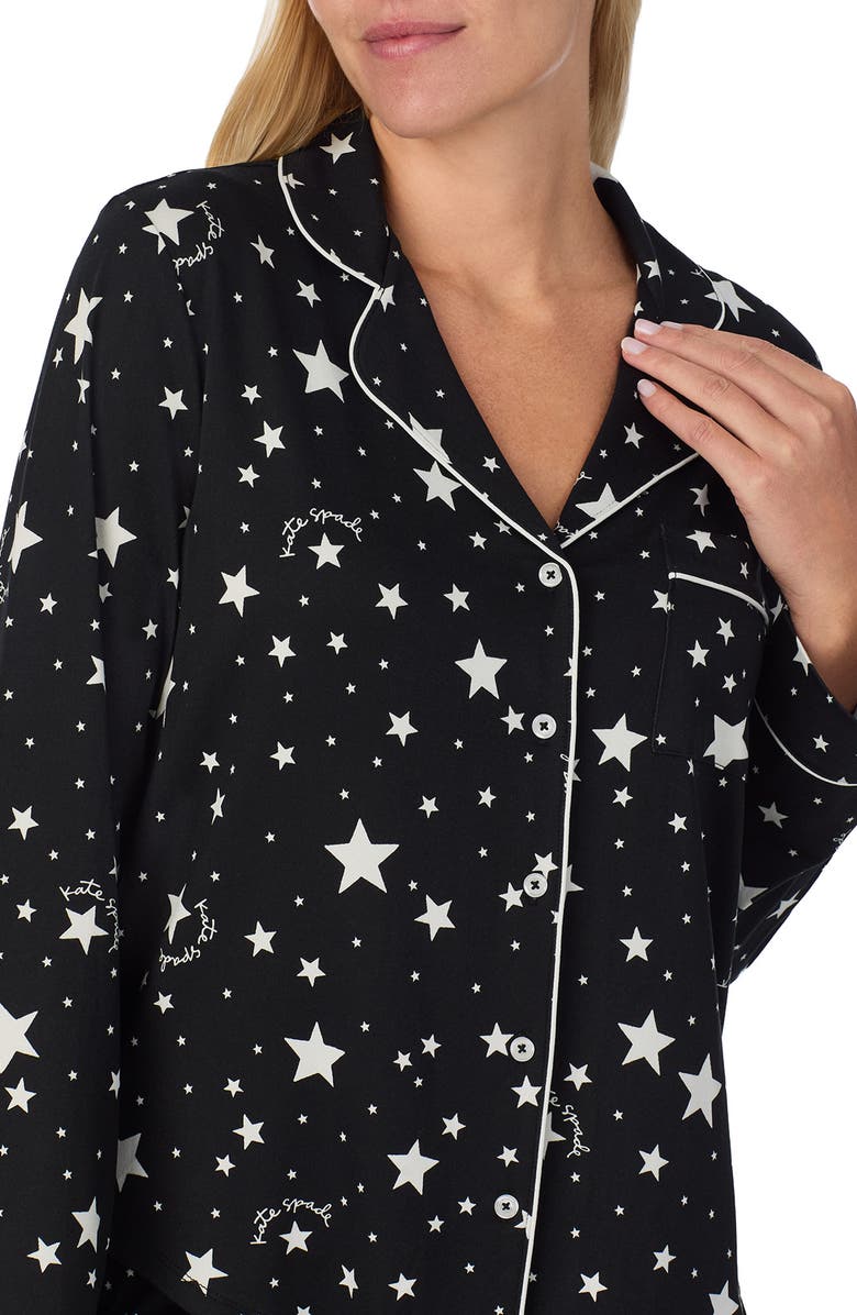 Kate Spade New York print pajamas, Alternate, color, Black Print