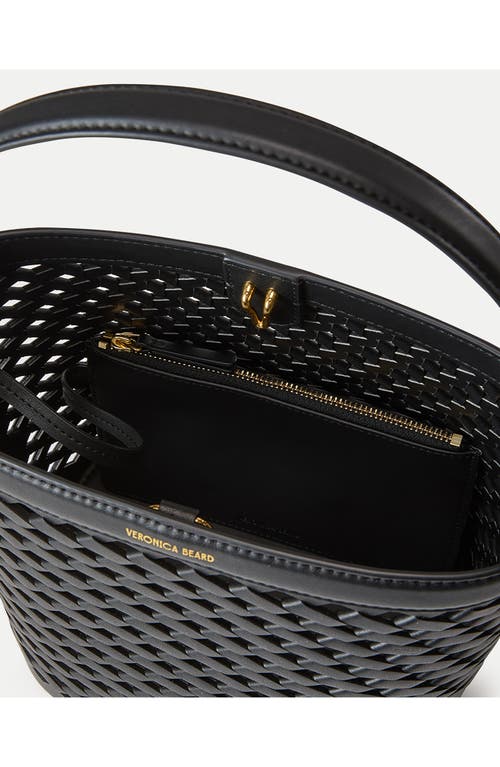 Veronica Beard Small Perforated Leather Bucket Bag