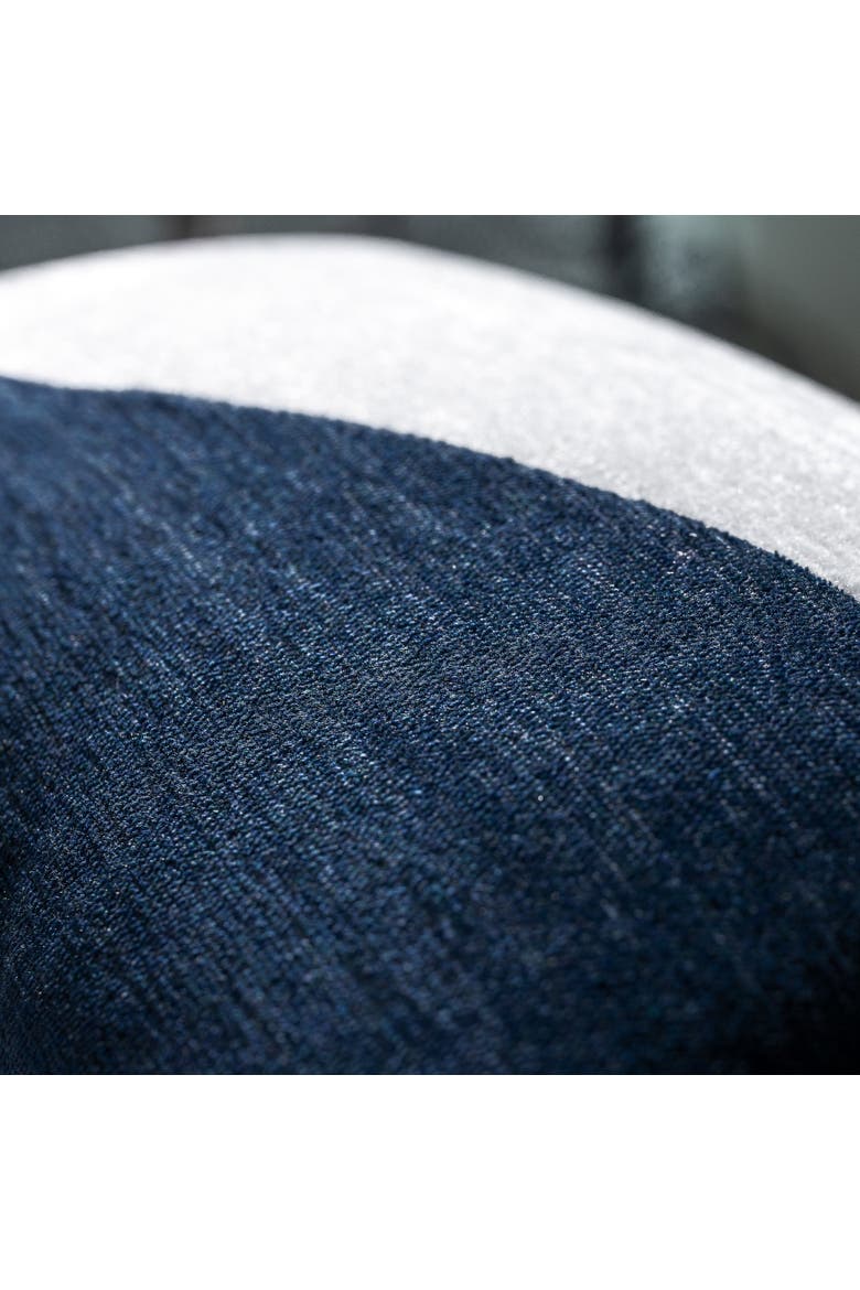 Contour Plush Chenille Indoor & Outdoor Woven Accent Pillow & Insert, Alternate, color, Indigo