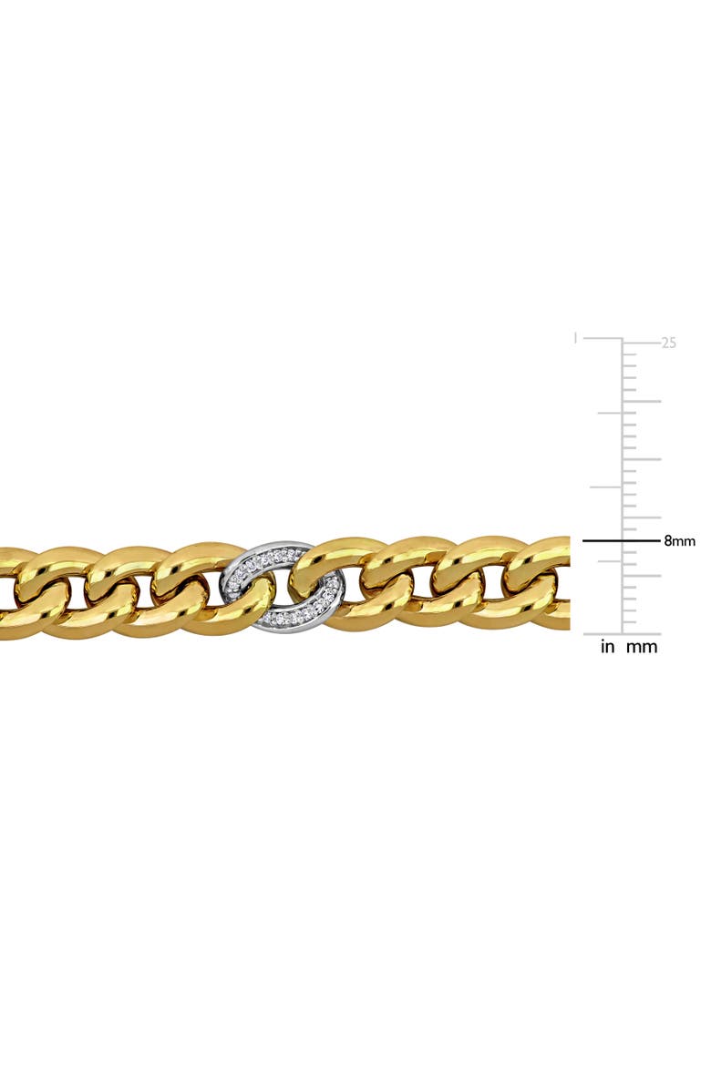 Diamond Curb Link Bracelet 14k, Alternate, color, 14k Gold
