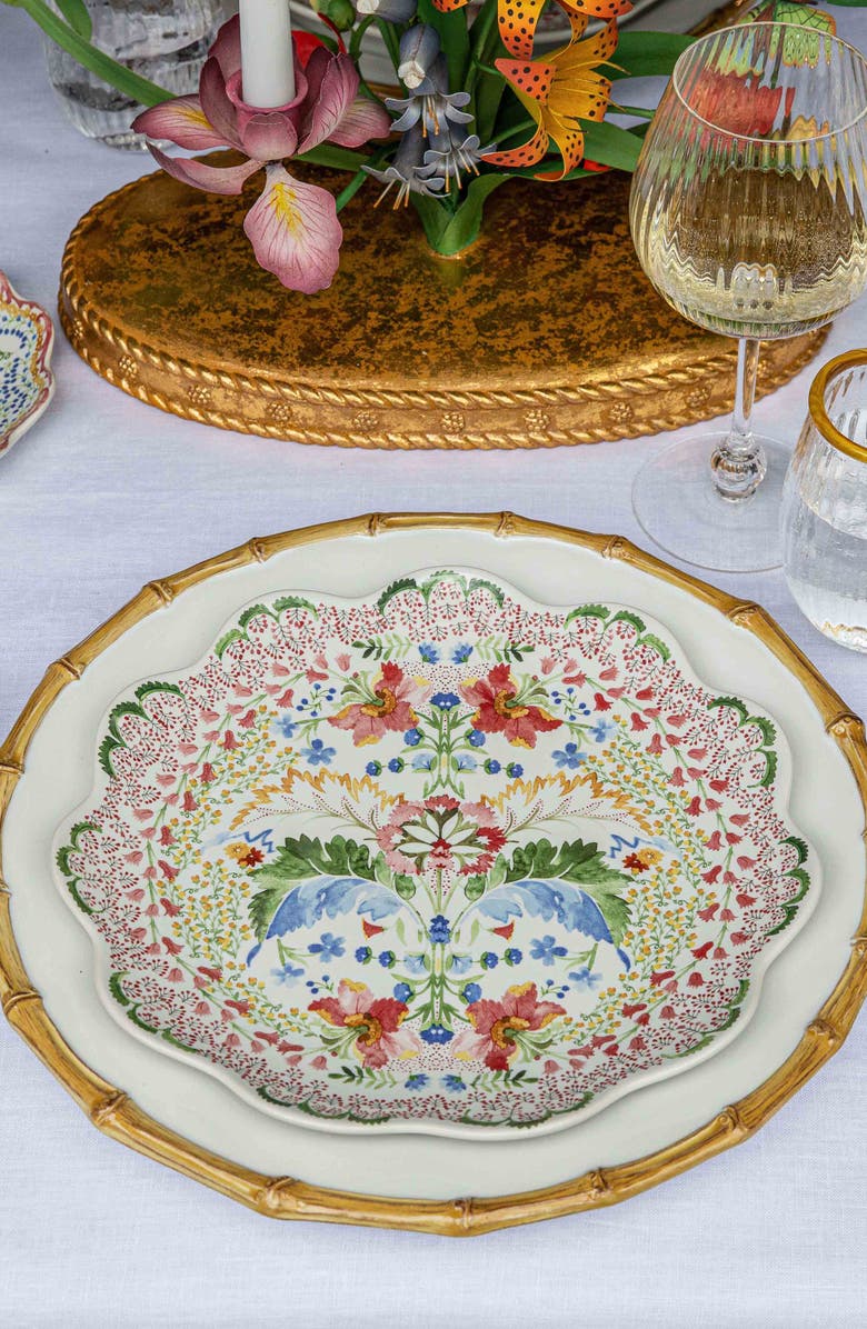 Juliska Sofia Dinner Plate, Alternate, color, Multi Pink