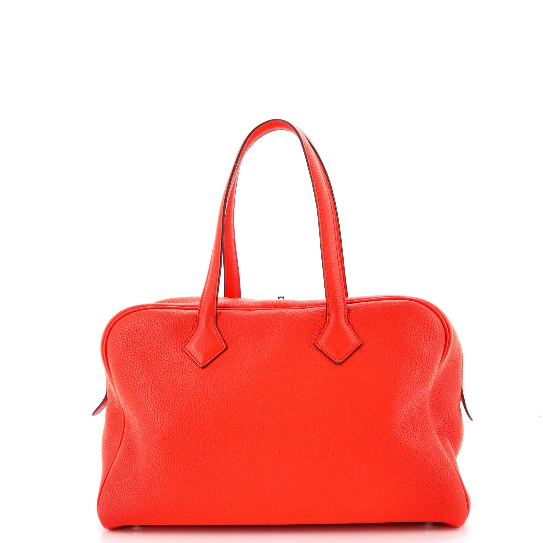 Pre-Owned Hermes Victoria II Bag Clemence 35, Alternate, color, Orange Poppy