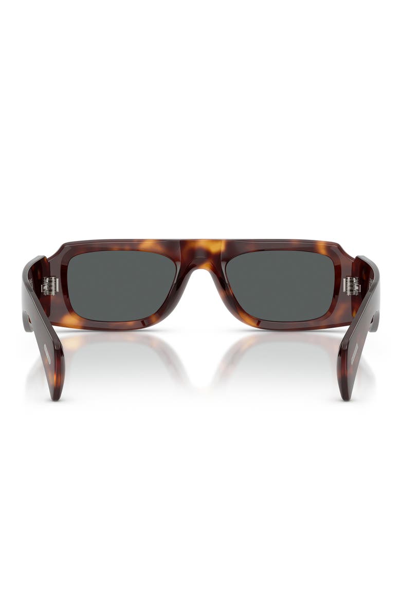 52mm Jil Sander Edition 4 Irregular Sunglasses, Alternate, color, DARK MAHOGANY / CARBON GREY