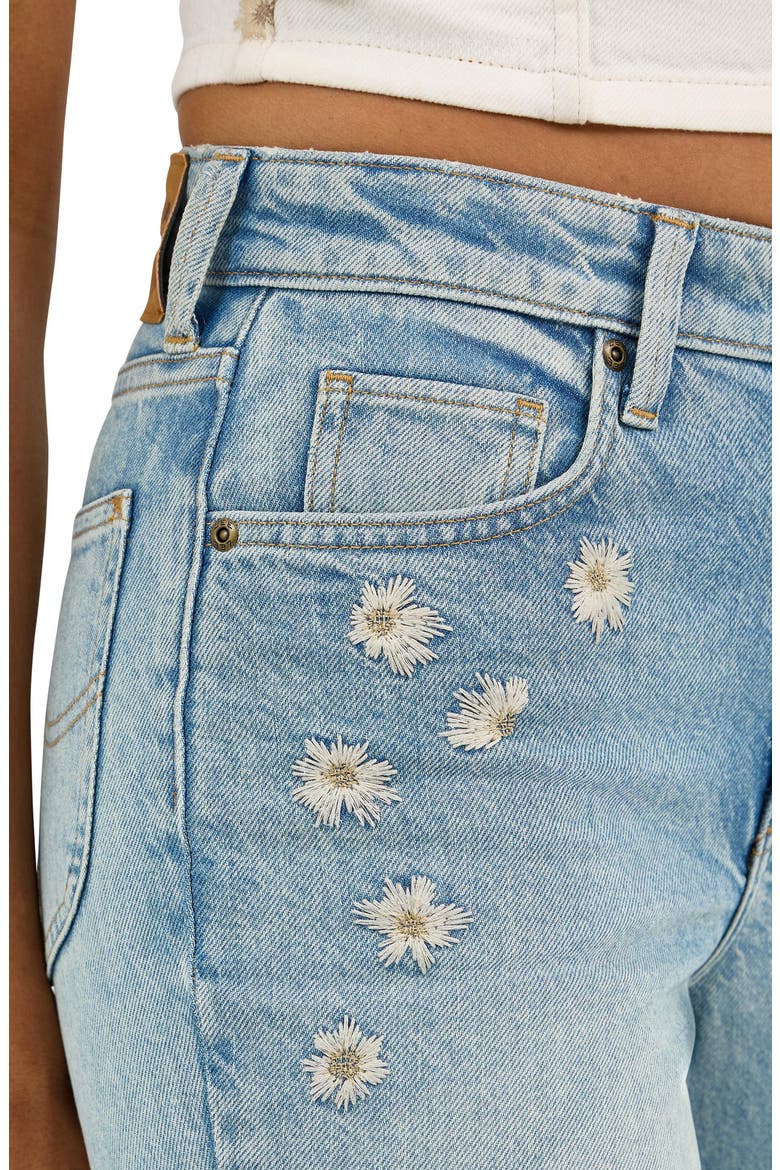 Embroidered Wide Flare Leg Jeans, Alternate, color, MISS HER