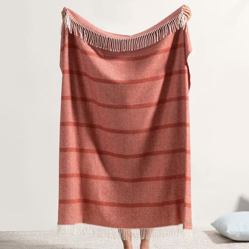 Lands Downunder Montauk Stripe Herringbone Throw In Orange