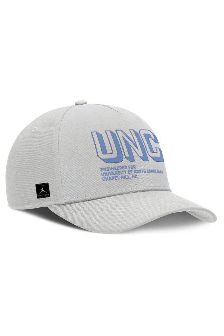 Men's Jordan Brand Gray North Carolina Tar Heels 2025 Sideline Dust Pinched Rise Adjustable Hat, Alternate, color, Gray