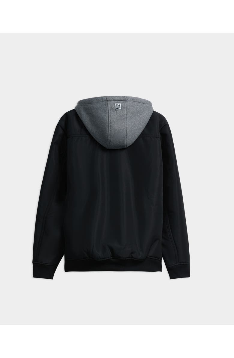 ECKO Triple Threat faux shearling Bomber Jacket, Alternate, color, Black