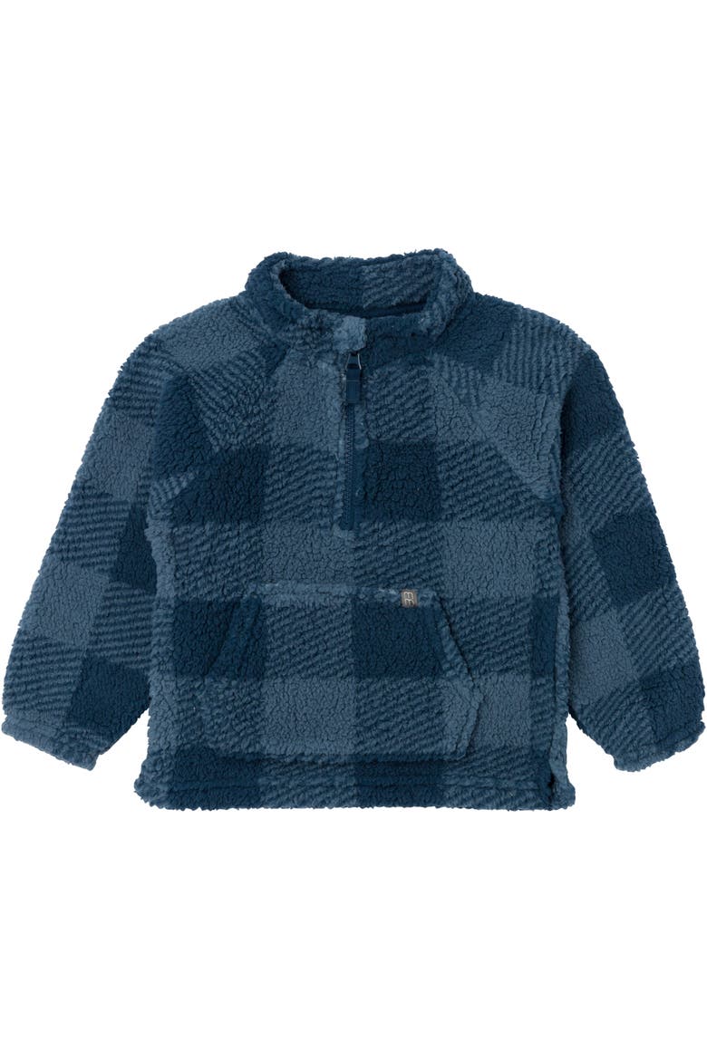 Half-Zip Pullover, Main, color, Navy Plaid