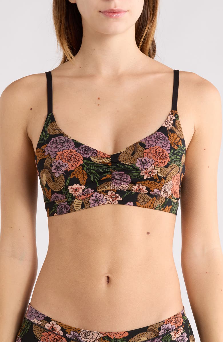 MeUndies FeelFree Bra, Main, color, Garden Snake