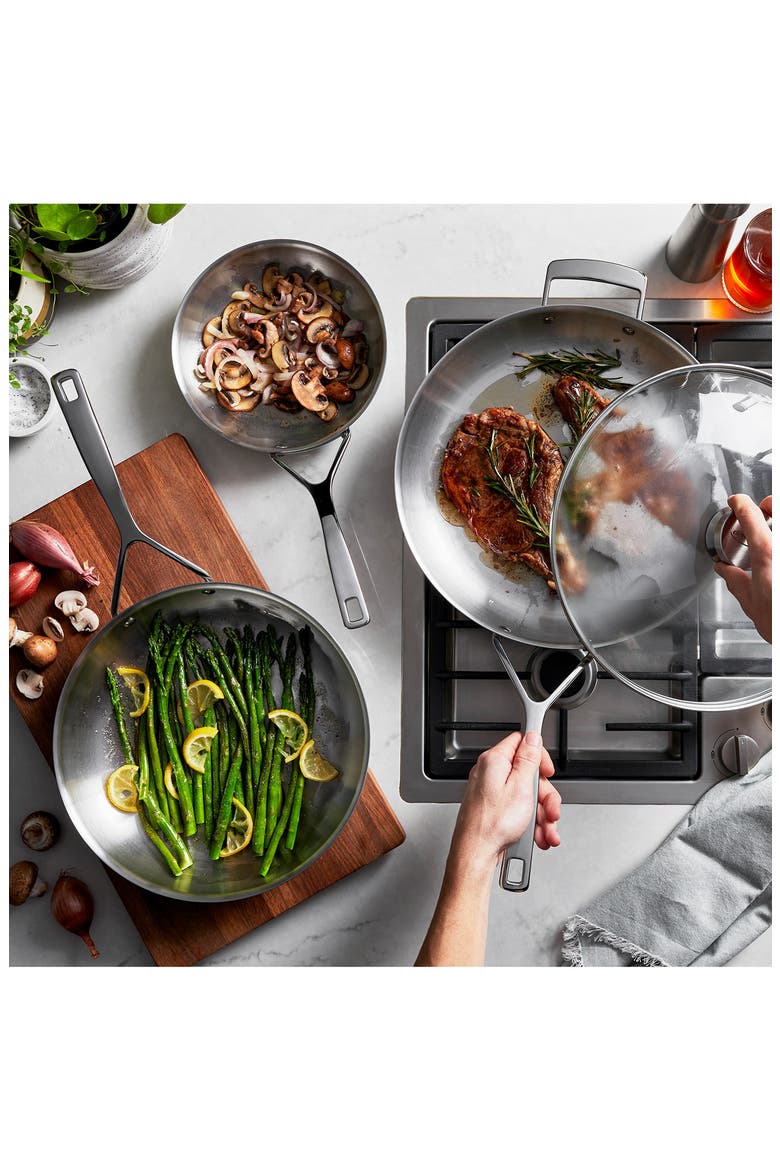 Essential 5-Ply 8-Inch Stainless Steel Frying Pan, Alternate, color, STAINLESS STEEL