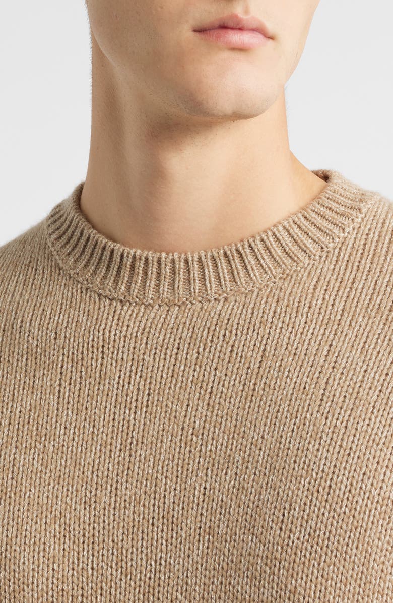 BOSS Hunter Cashmere & Cotton Sweater, Alternate, color, Open Beige