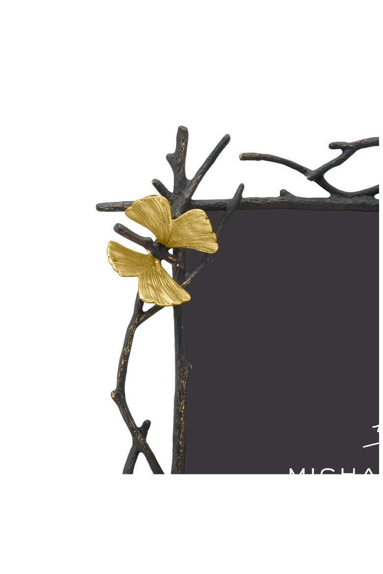 Butterfly Ginkgo 8 x 10-Inch Picture Frame, Alternate, color, BLACK/ GOLD