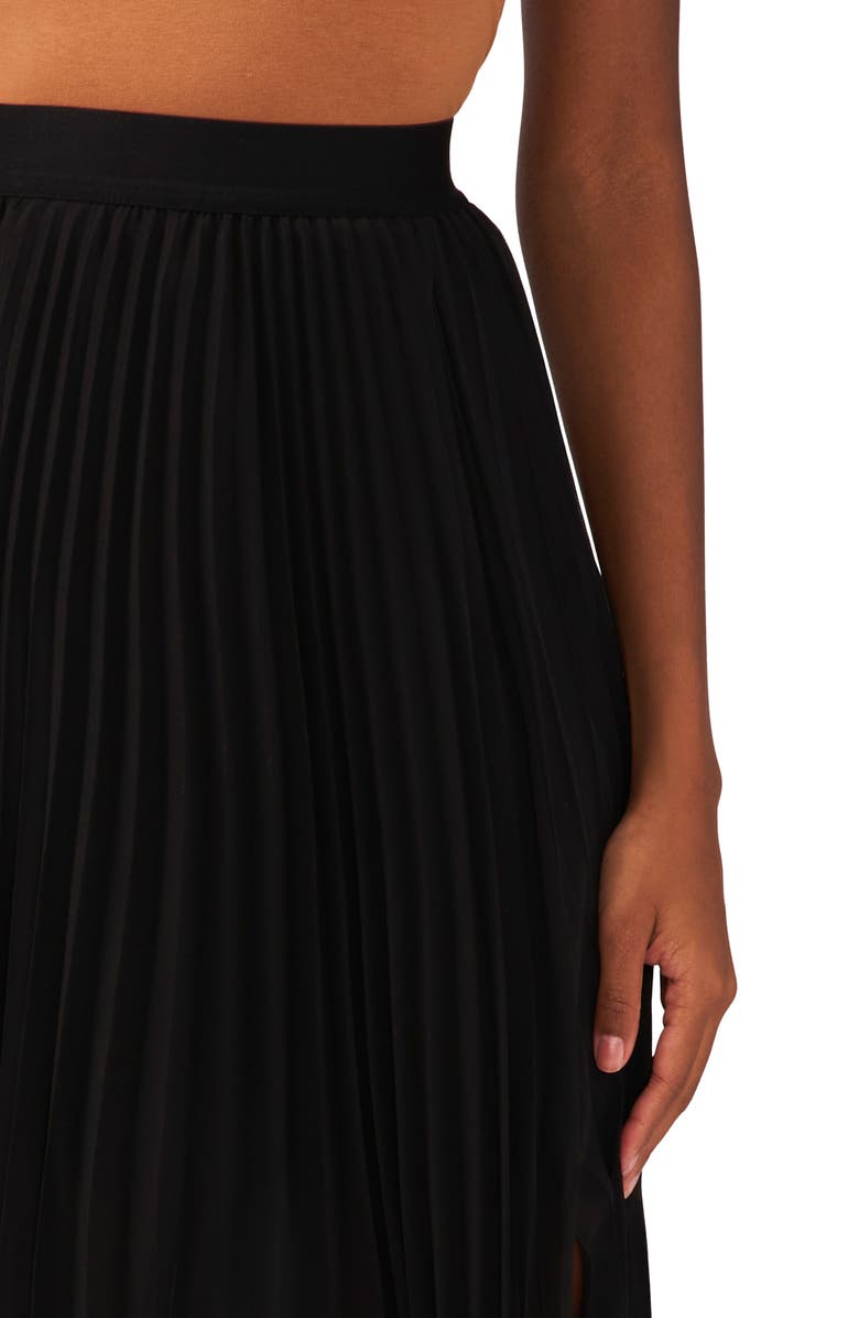 Halogen<sup>®</sup> Double Slit Pleated Midi Skirt, Alternate, color,