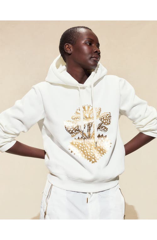 Cynthia Rowley Heart Of Gold Hoodie In White