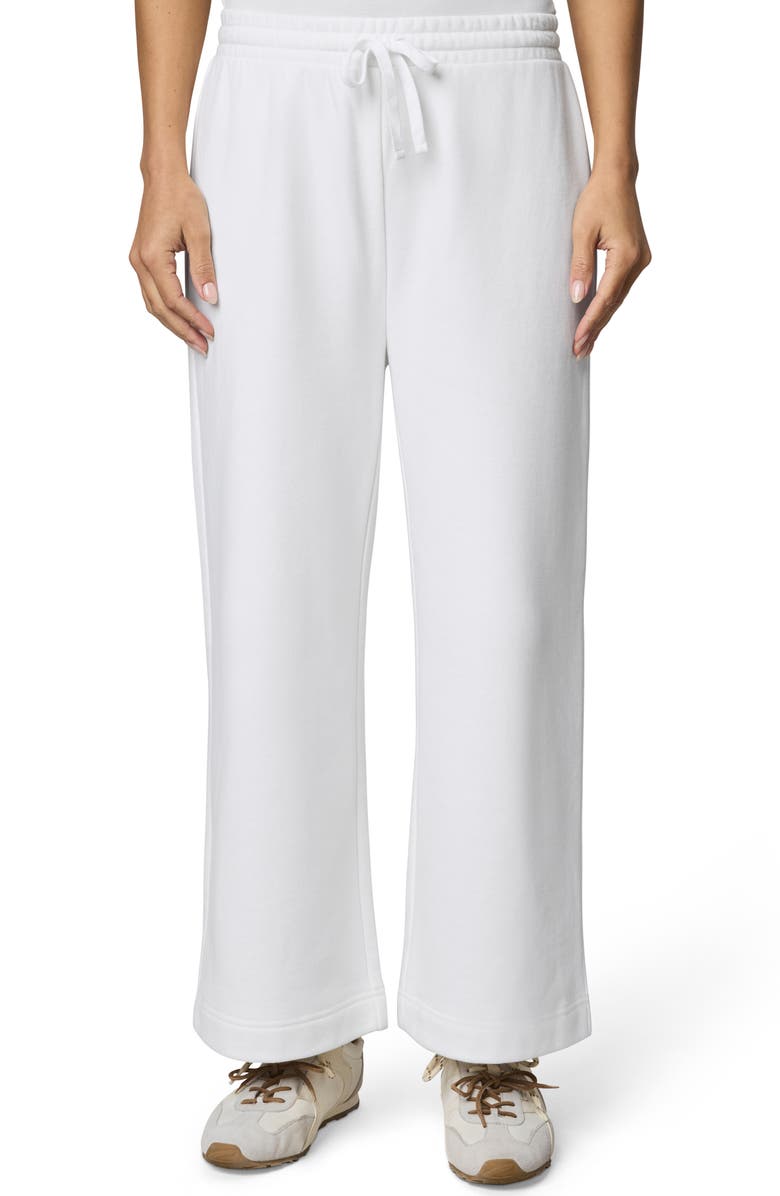 Splendid Matilda Wide Leg Terry Pants, Main, color, White