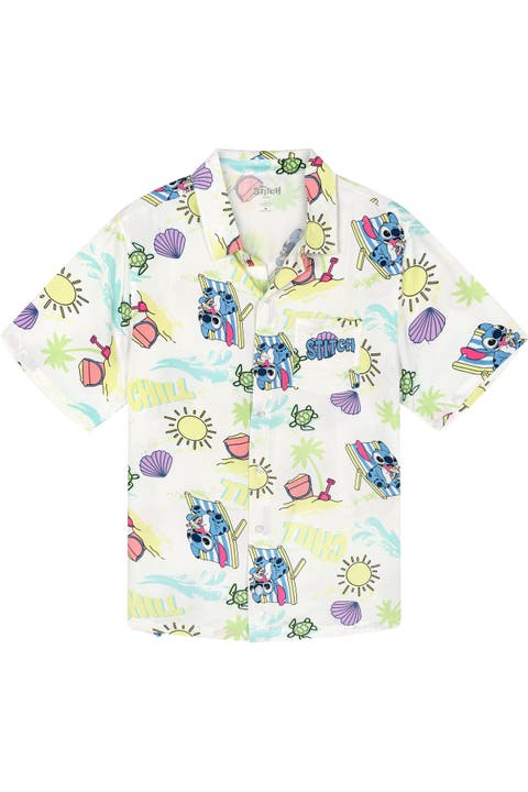 Lilo & Stitch Hawaiian Button-Down Shirt