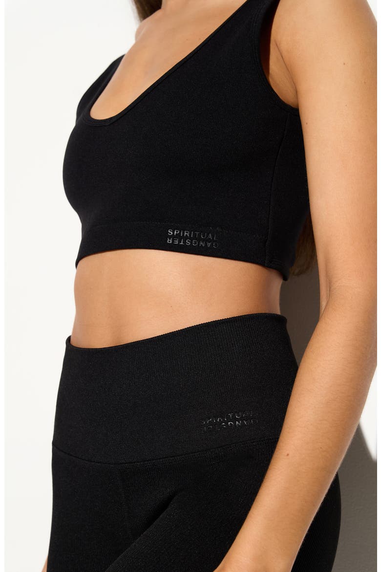 Bianca Low Impact Ribbed Sports Bra, Alternate, color, BLACK