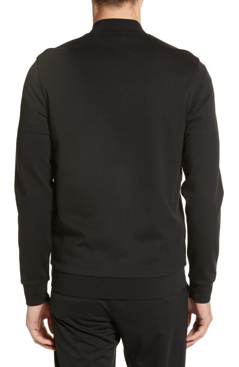 BOSS Mixed Media Ponte Bomber Jacket, Alternate, color,