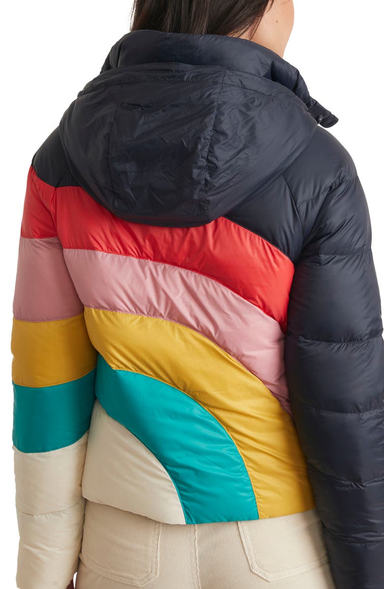 Marine Layer Après Rainbow Wave Puffer Jacket, Alternate, color, 