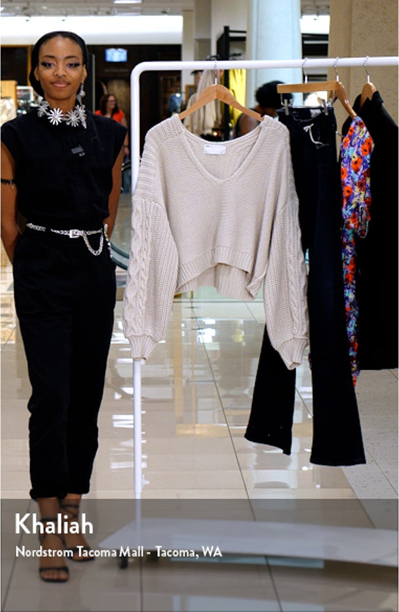 Slouchy V-Neck Sweater, sales video thumbnail