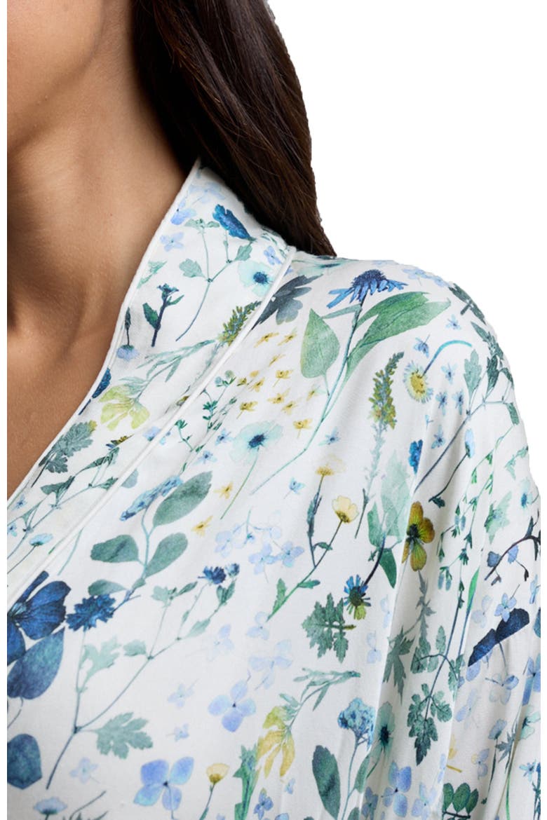 Corina Long Sleeve Robe, Alternate, color, White Multi