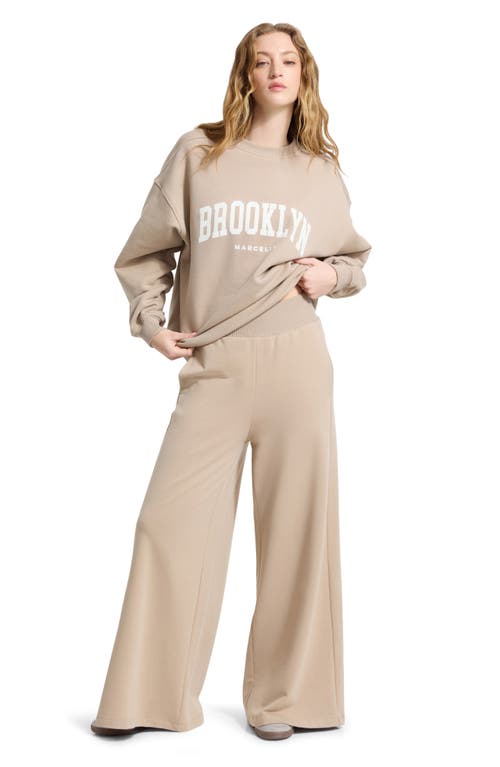 Marcella Easton Wide Leg Sweatpants In Neutral