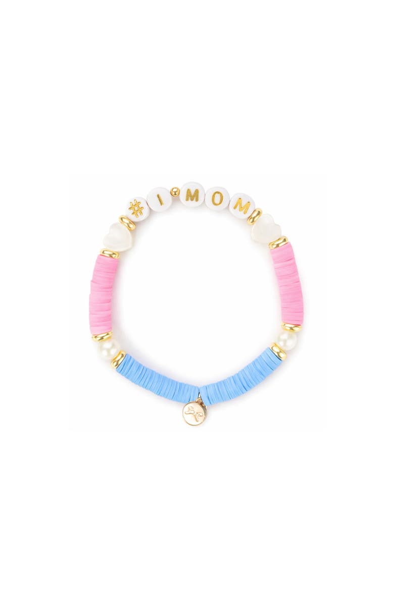 Bits & Bows #1 Mom Women's Bracelet, Main, color, Pink/Blue/White