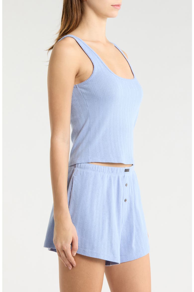 Pointelle Scoop Neck Sleep Tank, Alternate, color, BLUEBELL BLOOM