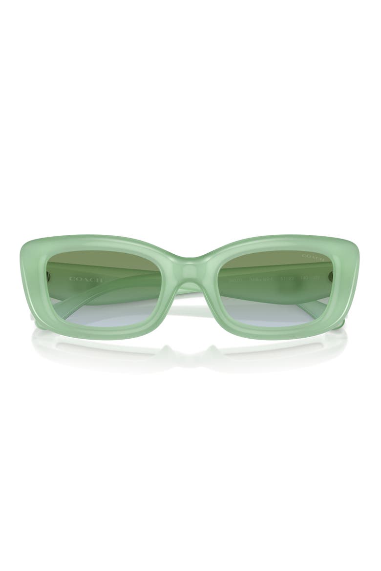 51mm Gradient Rectangular Sunglasses, Main, color, GREEN BLUE