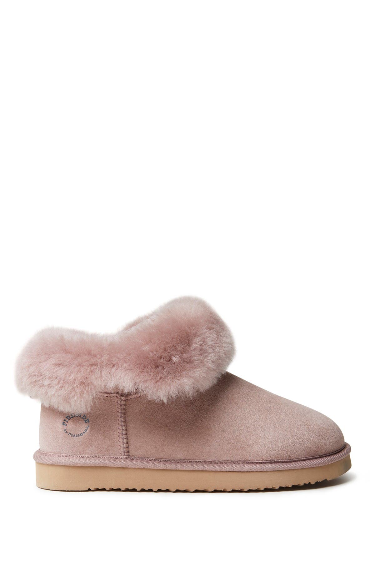 Fireside Perth Genuine Shearling Foldover Boot, Alternate, color, DUSTY PINK