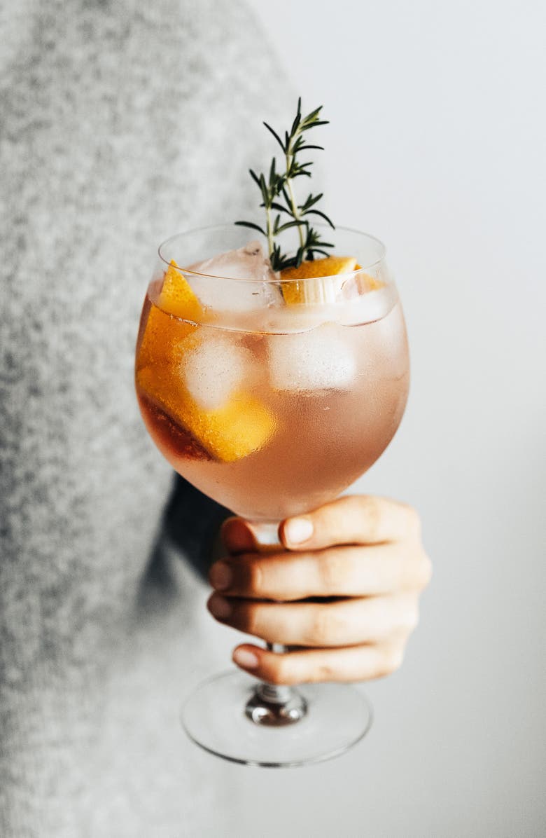 Orrefors Set of 4 Crystal Gin & Tonic Glasses, Alternate, color, Clear