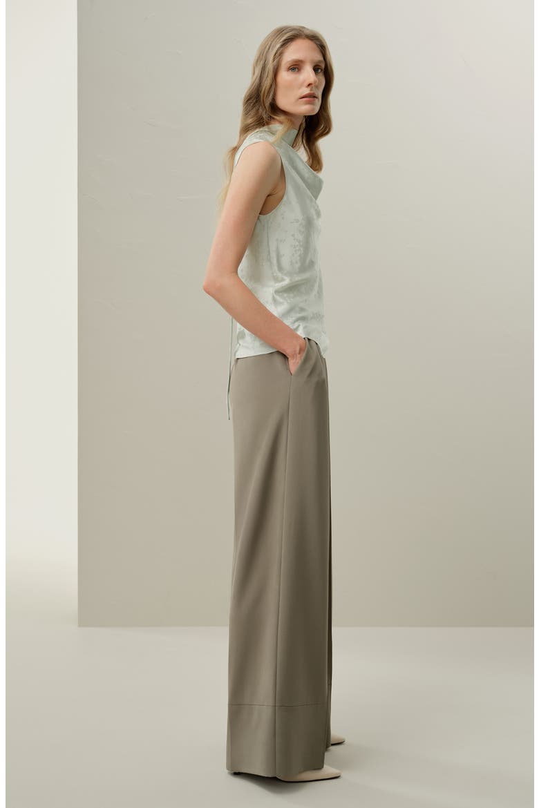 Women's Ying Jacquard Silk Tank, Alternate, color, Jade Green