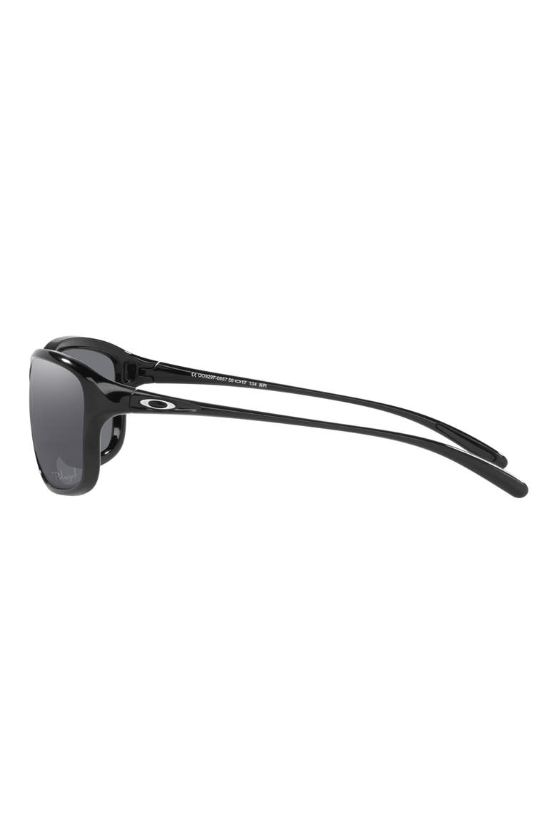 59mm Polarized Round Sunglasses, Alternate, color, POLISHED BLACK / BLACK