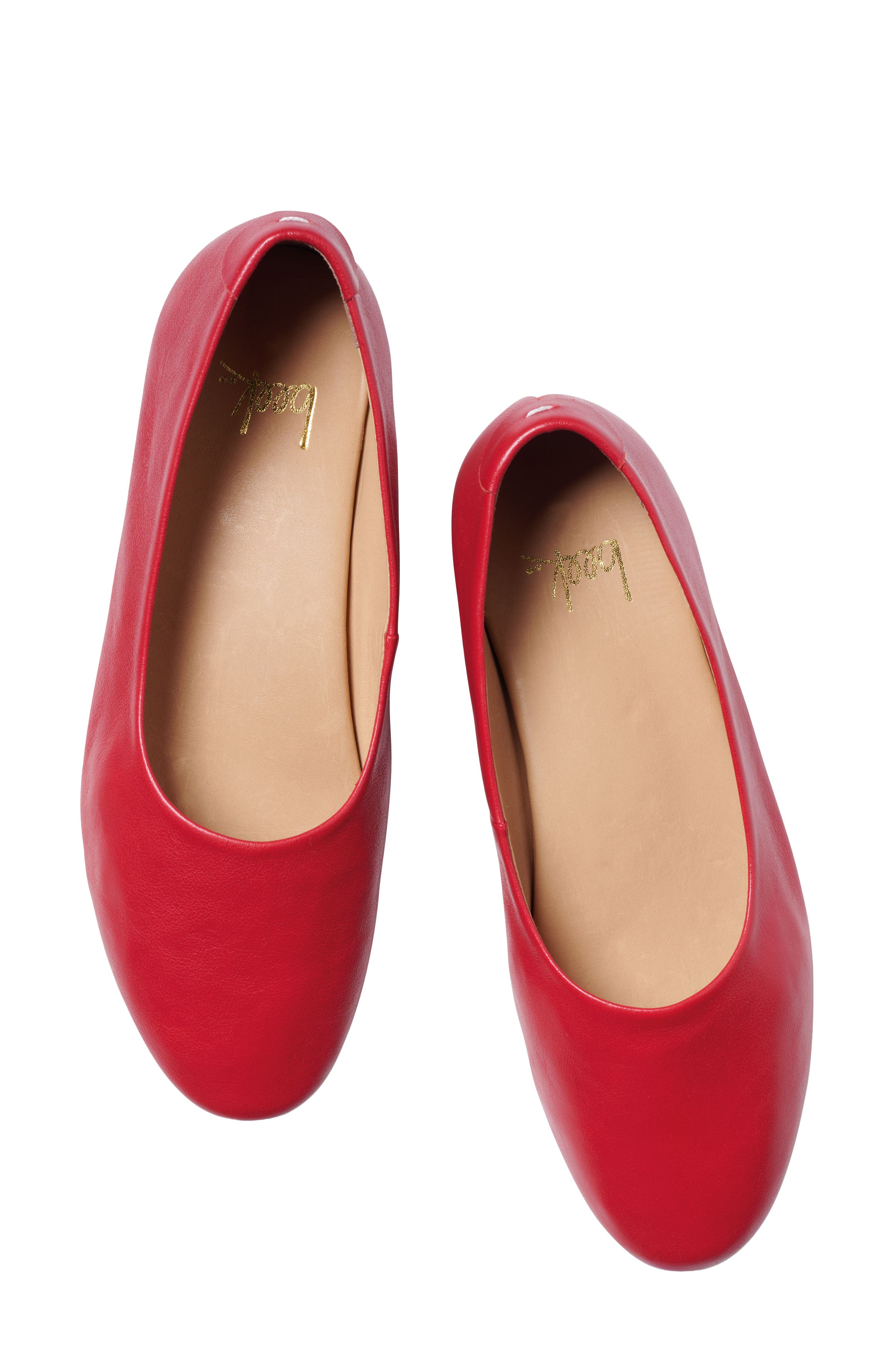 Swiftlet Leather Ballet Slipper, Alternate, color, LIPSTICK